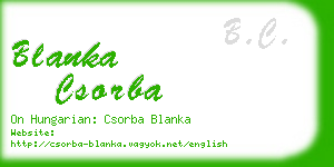 blanka csorba business card